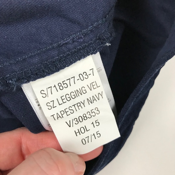 GAP | Burgundy & Navy Velvet Side Zip Legging | 26 - Picture 13 of 14